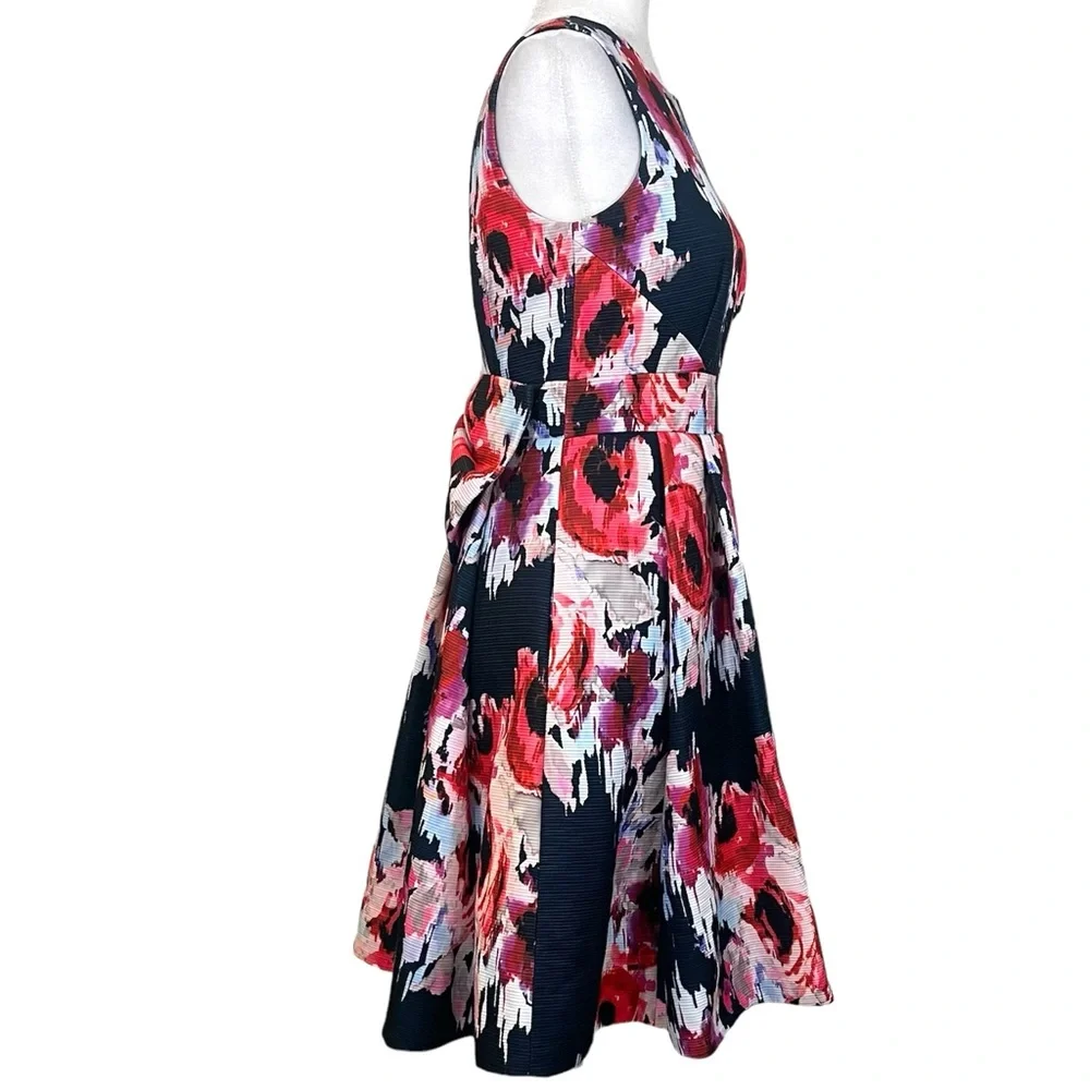 Kate Spade Floral Back Bow Fit & Flare Dress Dopamine Wedding Guest Date Night